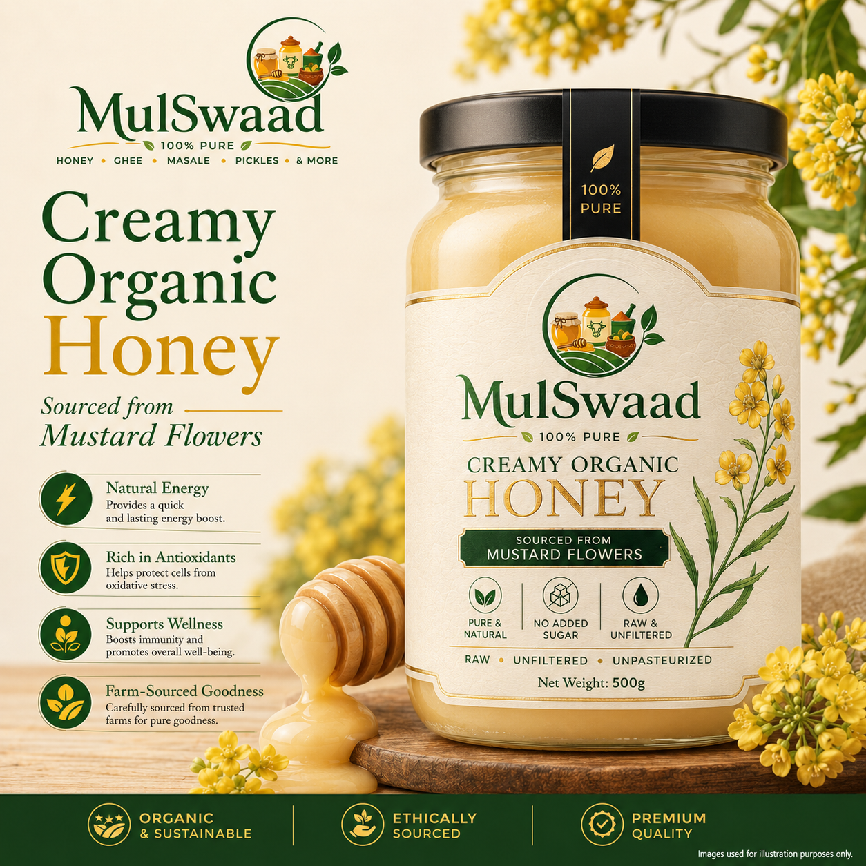 Creamy, Organic Himalayan Honey